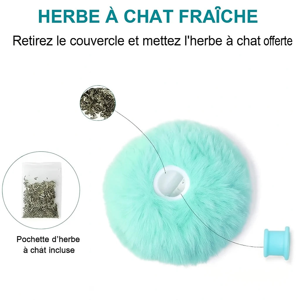 Balle Interactive Électrique pour Chat – Peluche Sonore