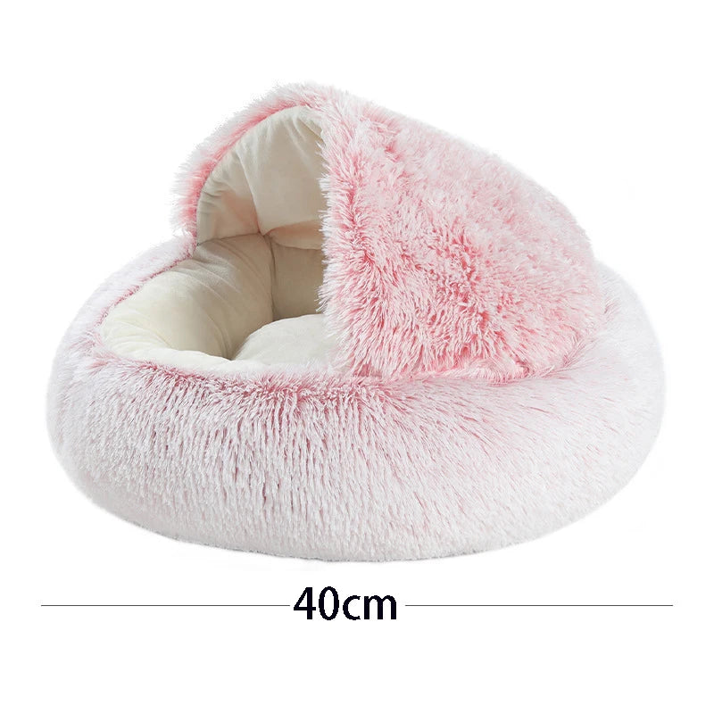 Lit en peluche douce avec housse pour chat