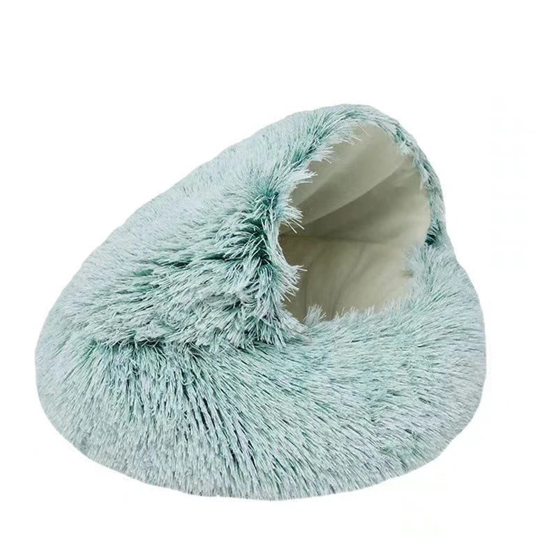 Lit en peluche douce avec housse pour chat