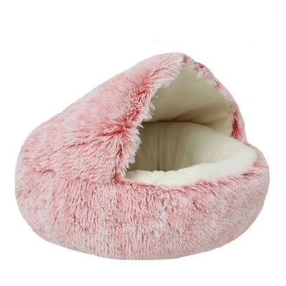 Lit en peluche douce avec housse pour chat