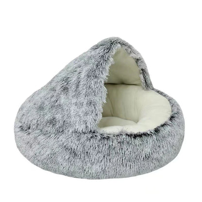 Lit en peluche douce avec housse pour chat